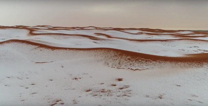 Beautiful Drone Footage of Wintery Saudi Arabian Wonderland Unveiled